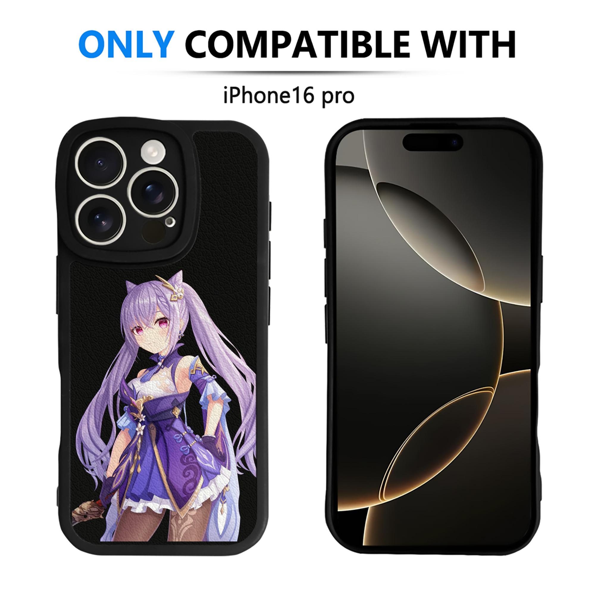げんし神 刻晴 こくせい genshin Kokusei 【iPhone 16シリーズ対応】シリコンスマホケース（レザー調） 材質：シリコン